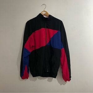 Vintage Black, Red, and Blue Windbreaker